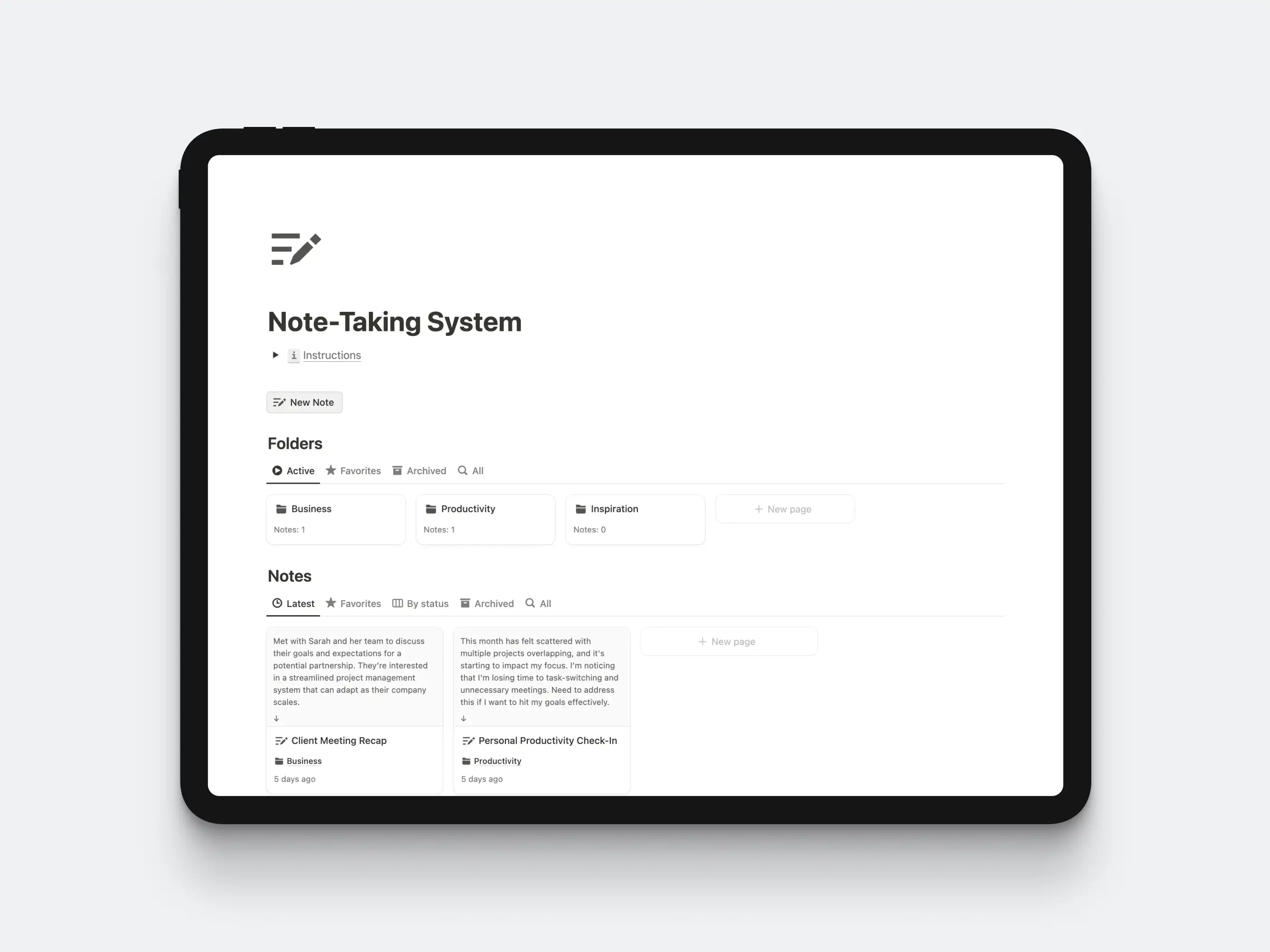 Notion Note Taking System Notion Everything